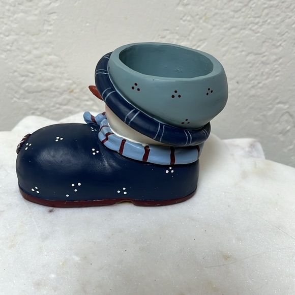 NIB Snowman Candle Holder & Snowman Head Christmas Candle Snuffer - Picture 5 of 14